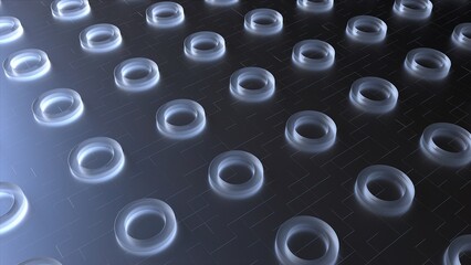 Poster - Glass rings with soft lighting