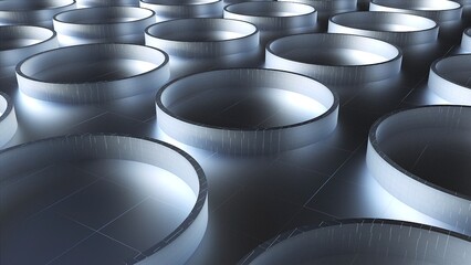 Poster - Glass rings with soft lighting