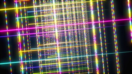 Aufkleber - Laser neon linear grid