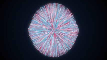 Aufkleber - Abstract sphere made of particles and stripes