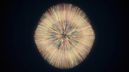 Aufkleber - Abstract sphere made of particles and stripes