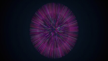Aufkleber - Abstract sphere made of particles and stripes
