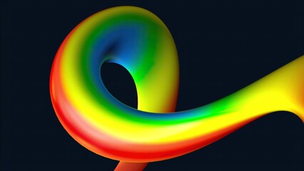 Poster - Twisted multicolored shape