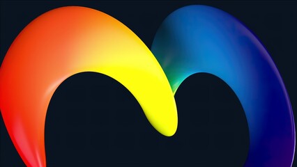 Poster - Twisted multicolored shape