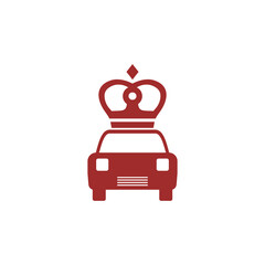 Poster - Car with crown icon isolated on transparent background