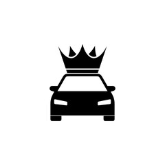 Poster - Car with crown icon isolated on transparent background