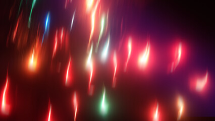 Poster - Abstract falling light in the darkness, background with downing beams, 3d rendering backdrop