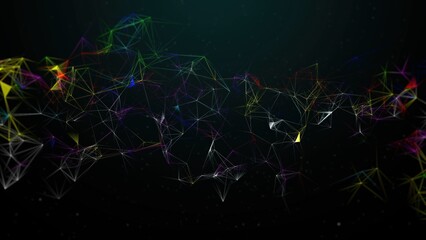 Poster - Abstract connection dots. Technology background. Network concept