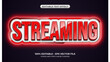 © AF DigitalArtStudio - 3D Live Streaming text effect with a glow. Editable glossy red text effect with a futuristic style
