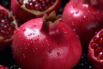 Poster - Fresh Pomegranate Fruits. Ai generative