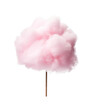 Tasty cotton candy isolated on white background. Generative Ai