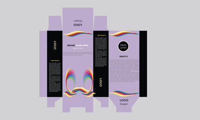 Wall Mural - chocolate package box design template. Ready package design for milk drinks ect.
