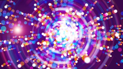 Poster - Bright purple abstract flash in the space, modern computer generated background, 3d render backdrop