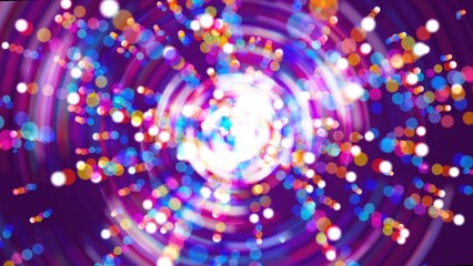 Poster - Bright purple abstract flash in the space, modern computer generated background, 3d render backdrop