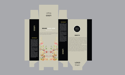 Wall Mural -  Ready package design for milk drinks ect. chocolate package box design template.
