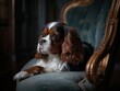 © VisualMarketplace - The King Charles Spaniel's Moment of Serenity