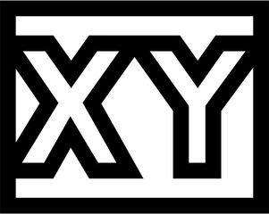  Xy Modern Icon. Xy premium stroke icon.