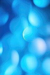 Sticker - Abstract light blue blurred background with beautiful lighting spots and reflections