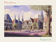 Tongeren: Post card design with Town in Belgium and the city name Tongeren