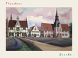 Brecht: Post card design with Town in Belgium and the city name Brecht