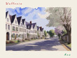 Ans: Post card design with Town in Belgium and the city name Ans