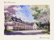 Seraing: Post card design with Town in Belgium and the city name Seraing