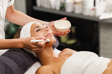 Wall Mural - Woman On A Facial Treatment At The Beauty Salon