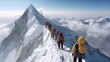 Summiting Everest: Brave Group Expedition. Generative AI
