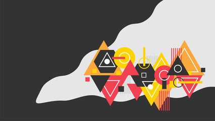 Leinwandbilder - Abstract Shapes Modern Memphis Style Background