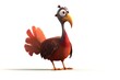 © 2rogan - comical turkey with a silly expression Generative AI