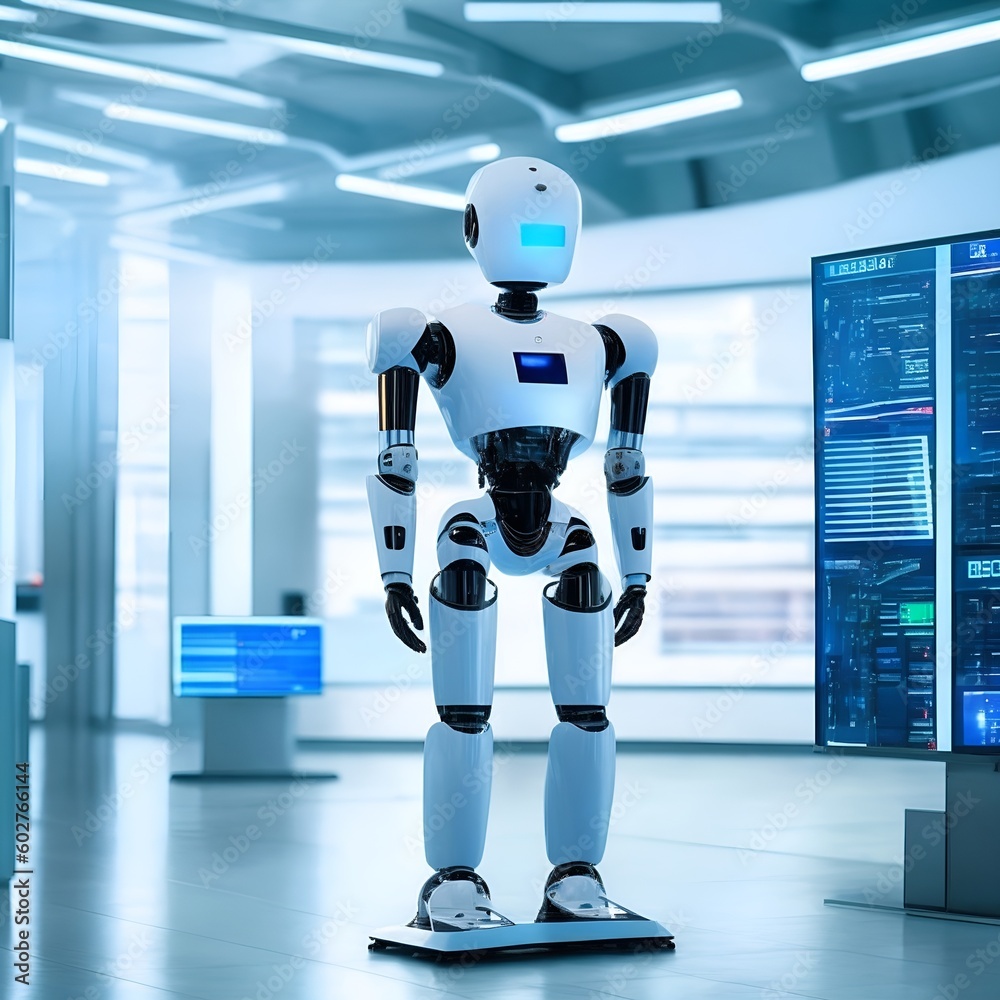 The Future is Now: Artificial Intelligence in Action. humanoid robot ...