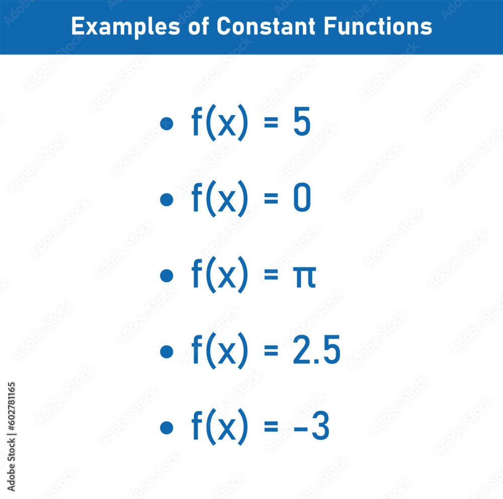 Examples of constant functions formula. Mathematics resources for ...