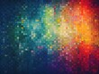 © AI - Vibrant Mosaic Effect Created by Grid of Small, Solid-Colored Squares, AI Generated Background