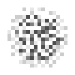 Wall Mural - round shaped censor blur effect pattern. pixel checkered mosaic texture hiding prohibited content. p