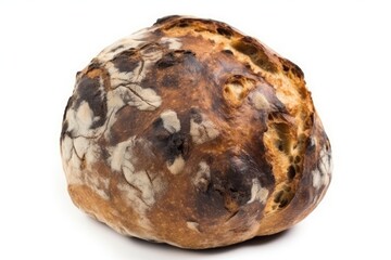 Canvas Print - fresh loaf of bread, isolated on a clean white background Generative AI