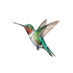 Wall Mural - hummingbird on isolated