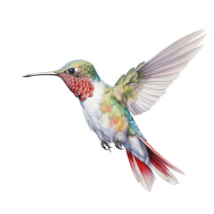 Wall Mural - Hummingbird on isolated