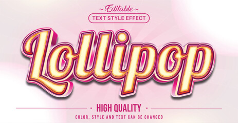 Poster - Editable text style effect - Lollipop text style theme.