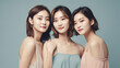 © buritora - アジア人女性の美容イメージ・3人の女性（Generative AI）