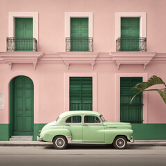 Canvas Print - old car on the street