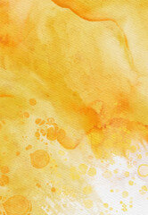 Wall Mural - Abstract gold and yellow watercolor paint background.