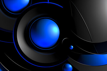 Wall Mural - abstract background with circles