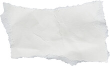 Piece Of White Paper Tear Isolated On White Background