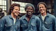 © buritora - 自動車整備工場で働く整備士の仲間（黒人・白人・Generative AI）
