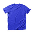 blue t shirt round neck plain transparent background 