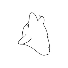 Wall Mural - wolf icon vector. animals illustration sign. wolf howls symbol.
