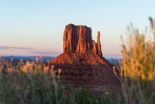 Close Up Of One Of The Main Mountains In Monument Valley At Suns