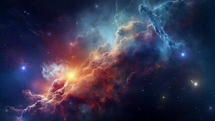 beautiful nebula in space - stars - galaxy - cosmos - concept art
