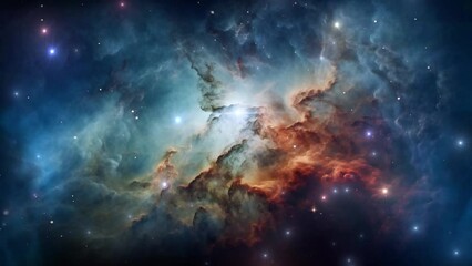 Beautiful nebula in space - stars - galaxy - cosmos - Concept Art