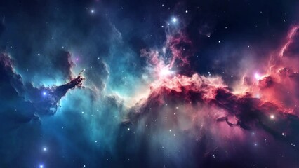 beautiful nebula in space - stars - galaxy - cosmos - concept art